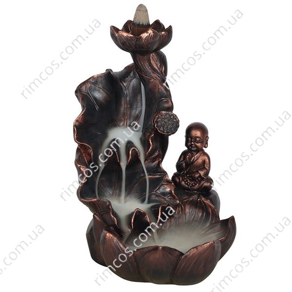 Керамічна підставка для пахощів Bronze Effect Buddha Backflow Incense Burner BF68338 фото