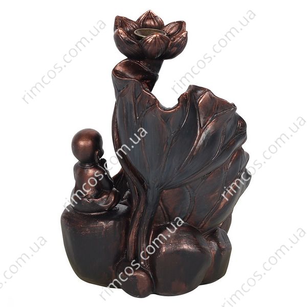 Керамічна підставка для пахощів Bronze Effect Buddha Backflow Incense Burner BF68338 фото