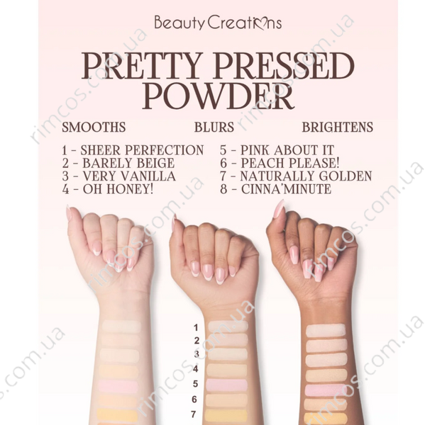 Стійка матуюча пудра Beauty Creations Pretty Pressed Setting Powder 7г BCPPSP1 фото
