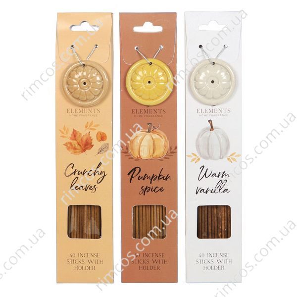 40 ароматических палочек с подставкой Elements Autumn Incense Sticks with Ceramic Holder 5310V фото