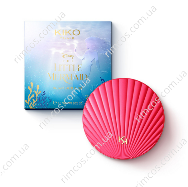 Ультрачувственные запеченные румяна с сияющим финишем Kiko Milano Disney - The Little Mermaid Radiant Baked Blush DTLMRBB02R фото