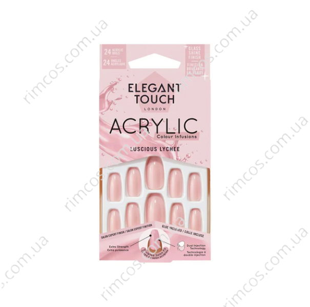 Набір накладних нігтів Elegant Touch Acrylic Luscious Lychee 24 count 169958 фото