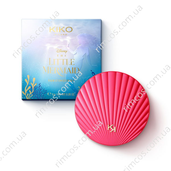 Ультрачувственные запеченные румяна с сияющим финишем Kiko Milano Disney - The Little Mermaid Radiant Baked Blush DTLMRBB03IB фото