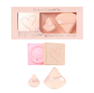 Набор Рассыпчатой пудры для лица + 2 спонжа Beauty Creations Bye Filter Loose Setting Powder Set  30г BFSPP2 фото