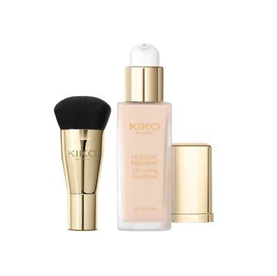Водостойкая тональная основа с 24-часовым эффектом Kiko Milano Holiday Premi&egrave;re 24h Lasting Foundation 28 мл HP24HLF01P фото
