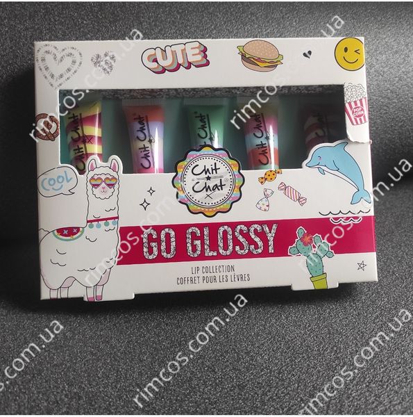 Набір блисків для губ Chit Chat by Technic Go Glossy Rainbow Lip Gloss Gift Set 991406 фото