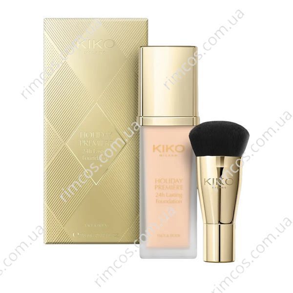 Водостійка тональна основа з 24-годинним ефектом Kiko Milano Holiday Premi&egrave;re 24h Lasting Foundation 28 мл HP24HLF02B фото