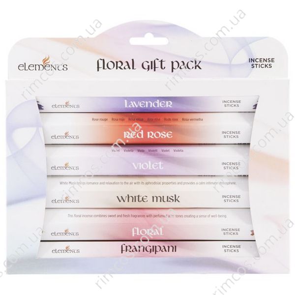 Набор ароматических палочек Elements Floral Fragrances Incense Stick Gift Pack IS88122 фото