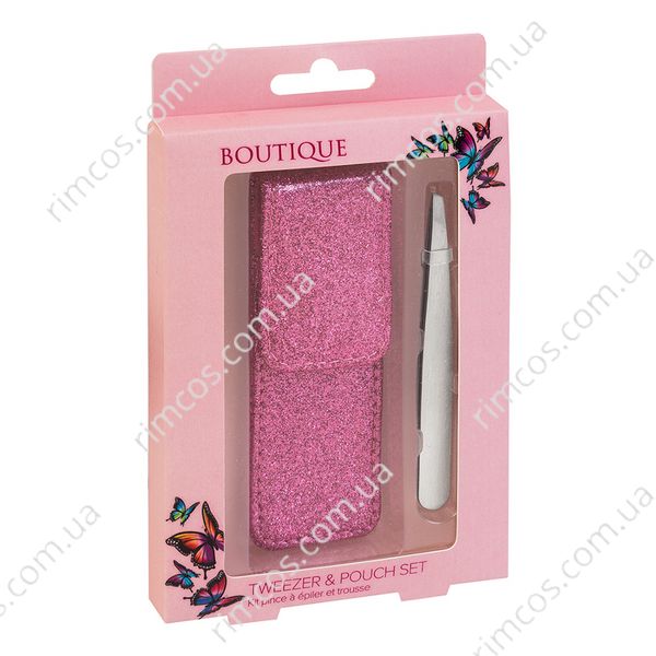 Пинцет для бровей с чехольчиком Royal Boutique Tweezer & Pouch Set  8214 фото