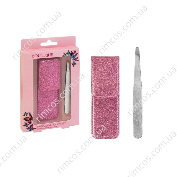 Пинцет для бровей с чехольчиком Royal Boutique Tweezer & Pouch Set  8214 фото