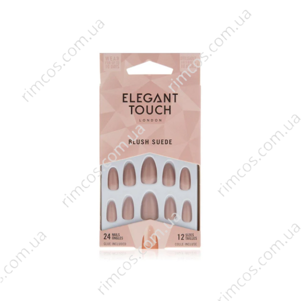 Набір накладних нігтів Elegant Touch False Nails Blush Suede 24 Count 161877 фото