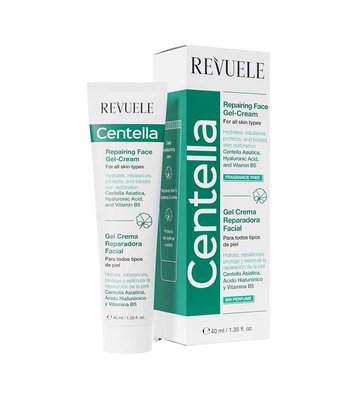 Крем-гель для обличчя Revuele Centella Regenerating facial gel cream 40 мл. 106314 фото