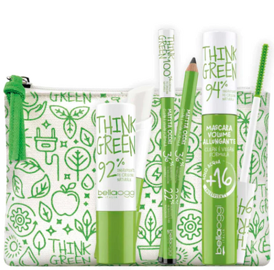 Bellaoggi Kit Think Green Набір косметики (туш для вій+олівець для очей+гігієнічна помада+косметичка) BOST3 фото