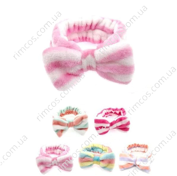Косметична махрова пов'язка на голову FASHION SPA HEADBAND HB1126 фото