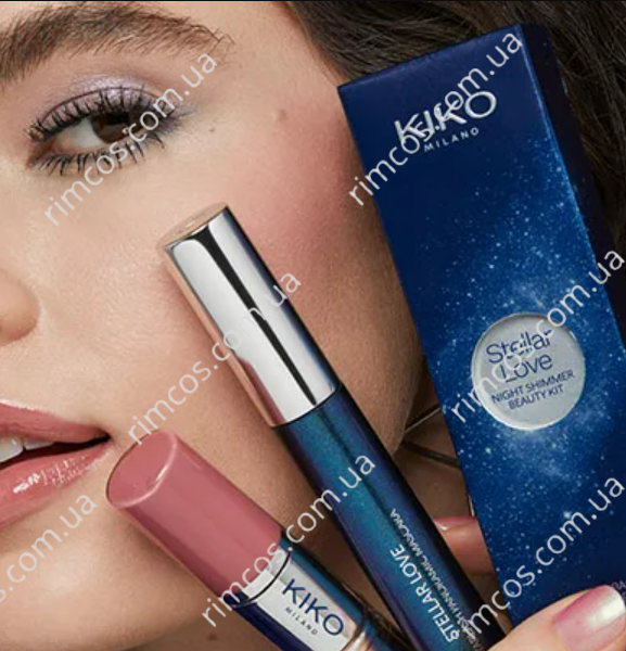 Подарунковий набір: туш, помада та блиск для губ Kiko Milano Stellar Love Night Shimmer Beauty Kit SLNSBK фото