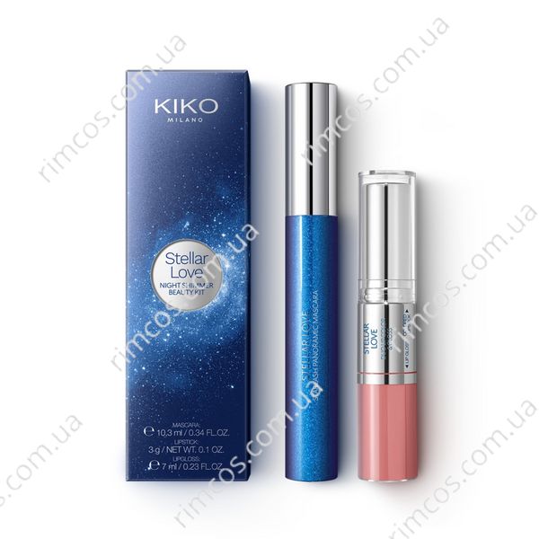 Подарочный набор: тушь, помада и блеск для губ Kiko Milano Stellar Love Night Shimmer Beauty Kit SLNSBK фото