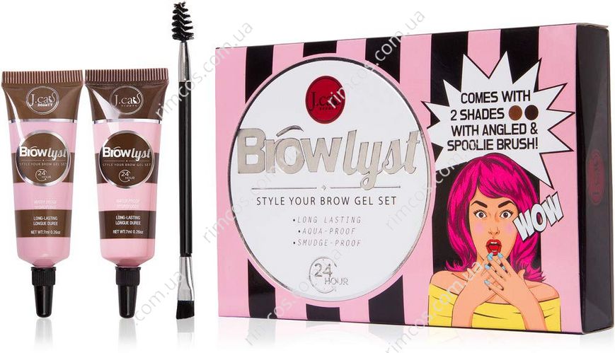 Набор гелей для бровей J.Cat Beauty Browlyst Style Your Brow Gel Set BLS101 фото