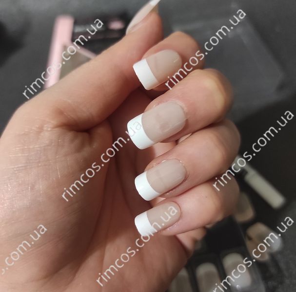 Накладні нігті в комплекті із клеєм Royal Cosmetics 24 Glue-On Nail Tips "French Manicure Nails" 2215939 фото