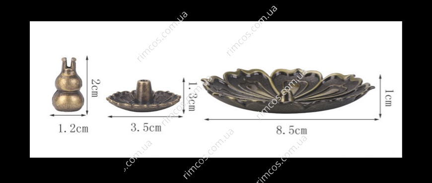 Підставка для арома-пличок 3 in 1 Lotus Design Incense Cones n Incense Sticks Holder 111321 фото