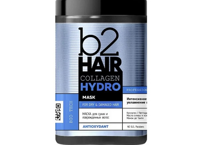 Collagen Hydro Крем-Маска для сухого та пошкодженого волосся b2Hair 1000мл. 1054 фото