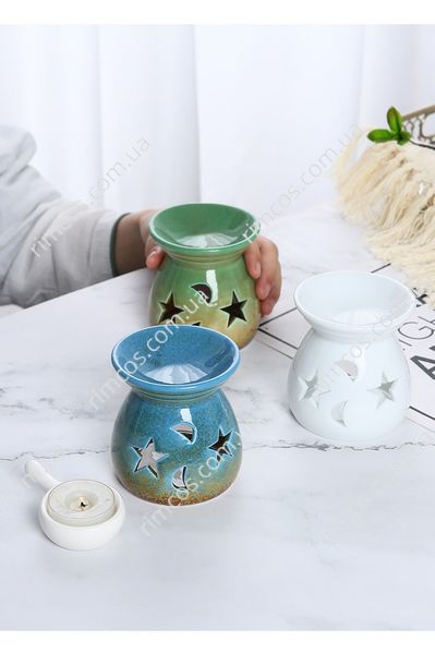 Чаша для арома олії та воску Moon & Star Ceramic Tealight Burner for Essential Oil n Wax Melt W2121 фото