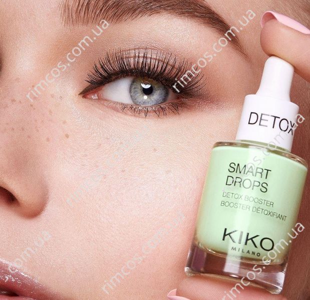 Комплект косметики Kiko Milano: сироватка з детоксикаційним ефектом Smart Detox Drops + косметичка  Joyful Holiday Golden Dust Clutch SDD3 фото