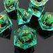 Кубики игральные DnD, Глаз Дракона, набор 7 шт, зеленые 665676 фото 2