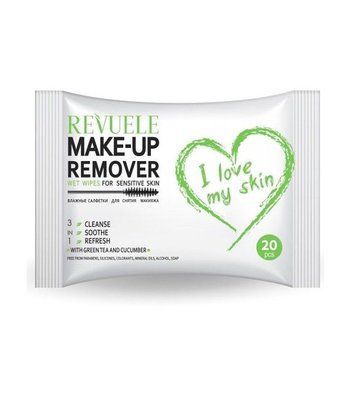 Серветки для зняття макіяжу Revuele I Love My Skin Cleansing Wipes 20 шт. 1970778 фото