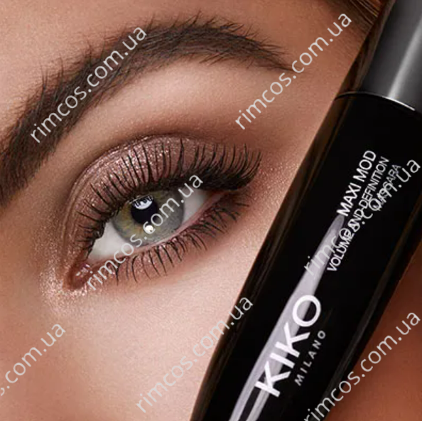 Водостойкая тушь для объема и четкости Kiko Milano Maxi Mod Waterproof Mascara MMWM2 фото