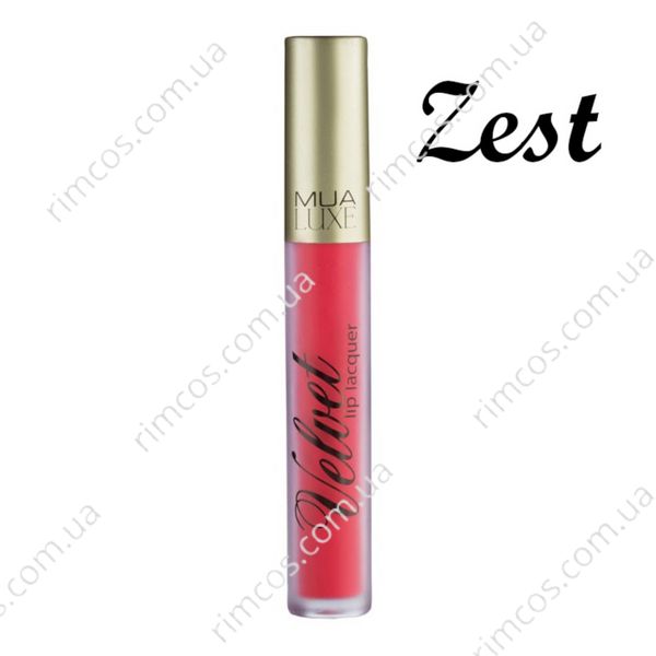 Стойкая помада с матовым финишем MUA Luxe Velvet Lip Lacquer  MllZest фото