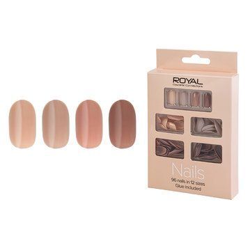 96 Накладних нігтів в комплекті із клеєм Royal Cosmetics 96 Glue-On Nail Tips 96 шт. 33969 фото