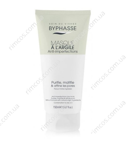 Очищуючі глиняні маски для обличчя Byphasse Masque A L'Argile Clay Mask Anti-imperfections 3475000 фото