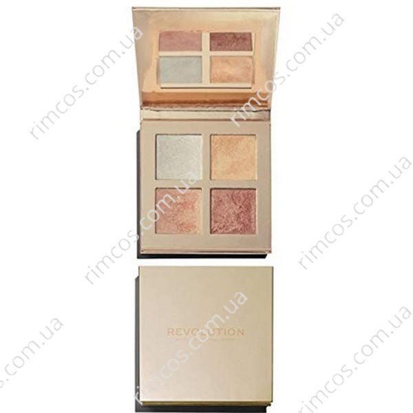 Палитра Хайлайтеров Revolution Face Quad 4 Highlighter Palette 36740 фото