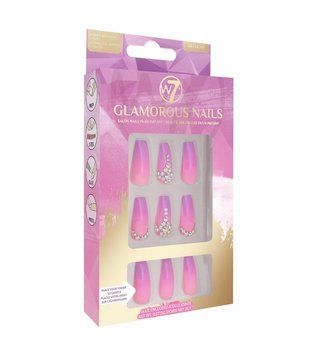Накладні нігті з клеєм W7 - Glamorous Nails Artificial Nails "Get Glam" 2216634 фото