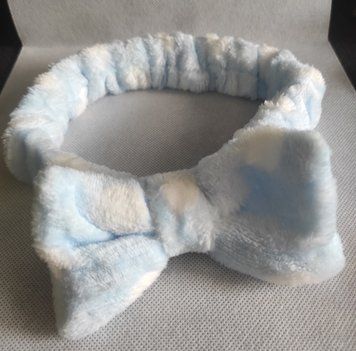 Косметична махрова пов'язка на голову POLKA DOT SPA HEADBAND 0737 фото