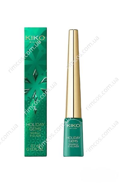 Комплект косметики Kiko Milano: підводка з глітером Kiko Milano Holiday Gems Sparkly Eyeliner + косметичка  Joyful Holiday Golden Dust Clutch HGSEJNGDC фото