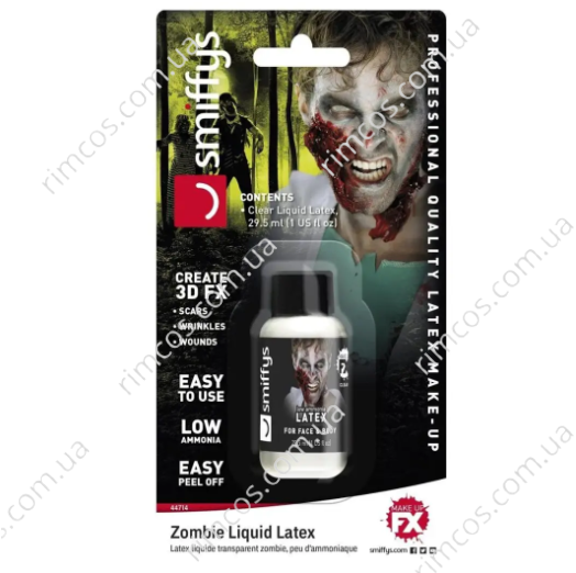 Рідкий латекс Smiffys Halloween Clear Liquid Latex 29.5 мл.  44714 фото